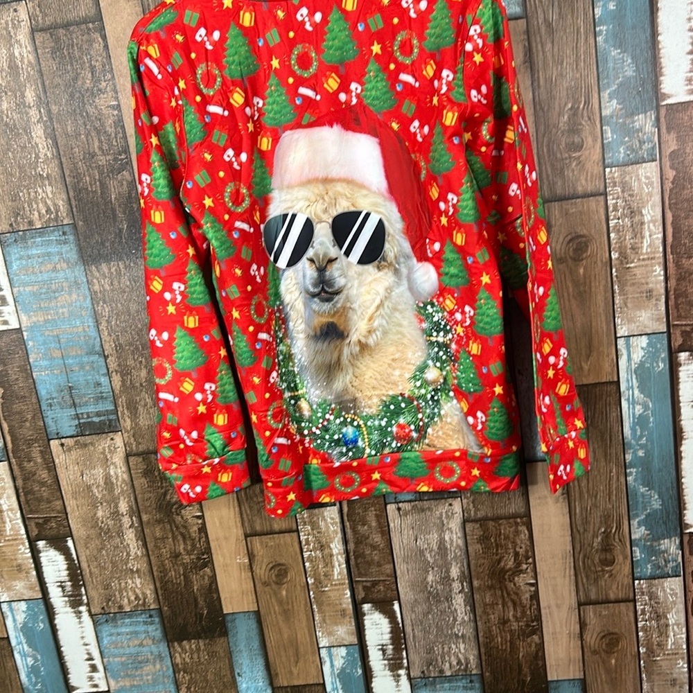 Festive Llama Christmas Sweater - Picture 11 of 12